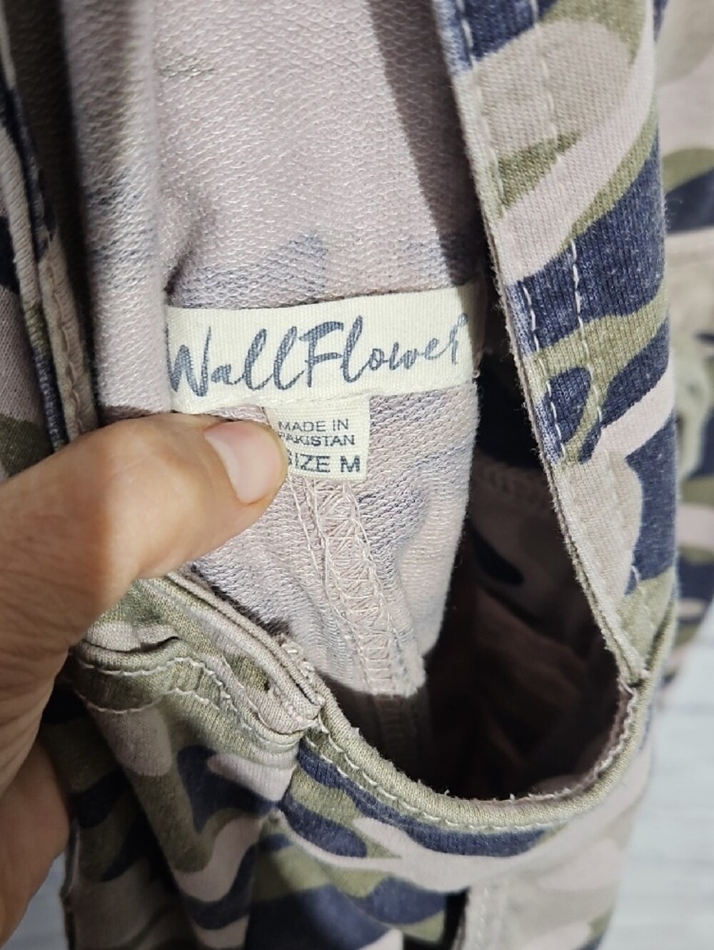 Wallflower Camouflage Overalls in Olive, Navy & Beige - Picture 9 of 10